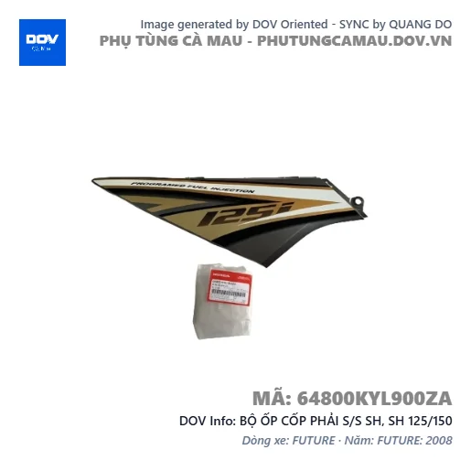 BỘ ỐP CỐP PHẢI S/S SH, SH 125/150 — 64800KYL900ZA