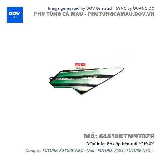 Bộ cốp bên trái *G194P* — 64850KTM970ZB