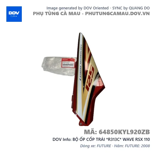 BỘ ỐP CỐP TRÁI *R313C* WAVE RSX 110 — 64850KYL920ZB