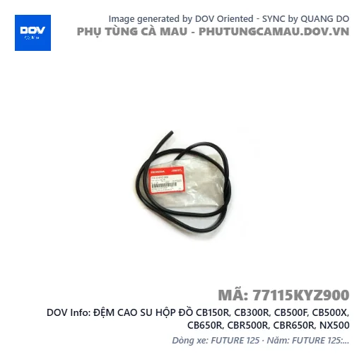 ĐỆM CAO SU HỘP ĐỒ CB150R, CB300R, CB500F, CB500X, CB650R, CBR500R, CBR650R, NX500 — 77115KYZ900