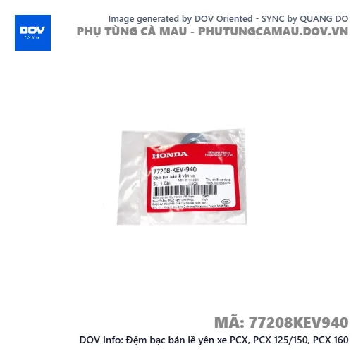 Đệm bạc bản lề yên xe PCX, PCX 125/150, PCX 160 — 77208KEV940