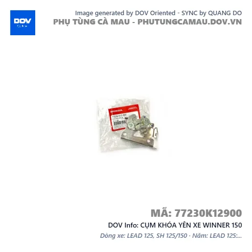 CỤM KHÓA YÊN XE WINNER 150 — 77230K12900