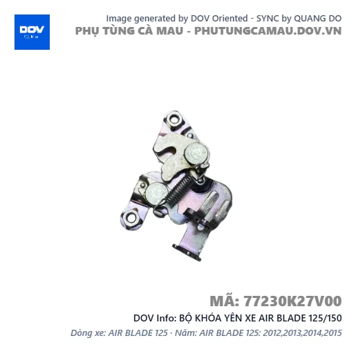 BỘ KHÓA YÊN XE AIR BLADE 125/150 — 77230K27V00
