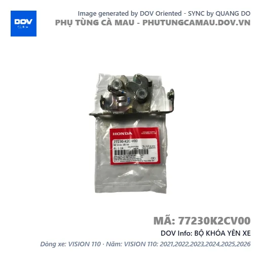 BỘ KHÓA YÊN XE — 77230K2CV00