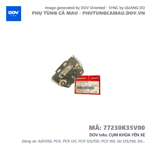 CỤM KHÓA YÊN XE — 77230K35V00