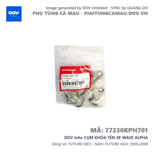 CỤM KHÓA YÊN XE WAVE ALPHA — 77230KPH701