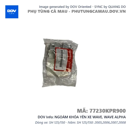 NGOÀM KHÓA YÊN XE WAVE, WAVE ALPHA — 77230KPR900