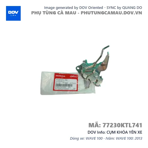 CỤM KHÓA YÊN XE  — 77230KTL741