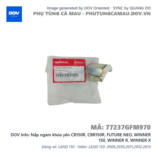 Nắp ngàm khóa yên CB150R, CBR150R, FUTURE NEO, WINNER 150, WINNER R, WINNER X — 77237GFM970