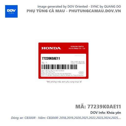 Khóa yên  — 77239K0AE11