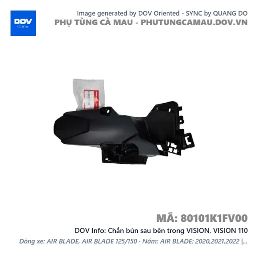 Chắn bùn sau bên trong VISION, VISION 110 — 80101K1FV00