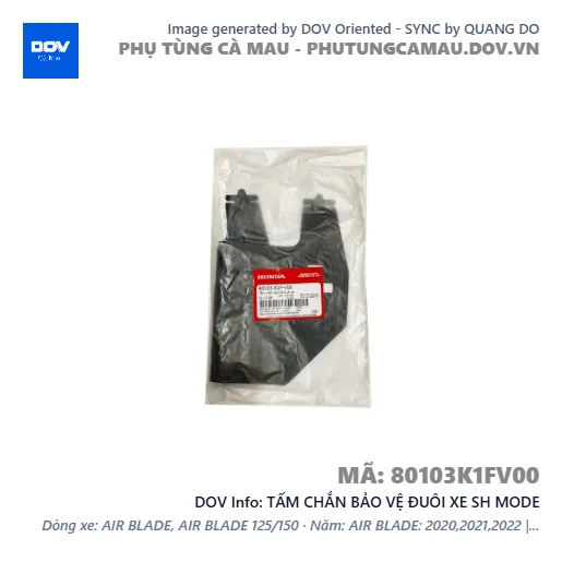 TẤM CHẮN BẢO VỆ ĐUÔI XE SH MODE — 80103K1FV00