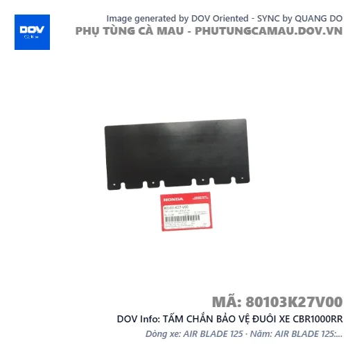 TẤM CHẮN BẢO VỆ ĐUÔI XE CBR1000RR — 80103K27V00