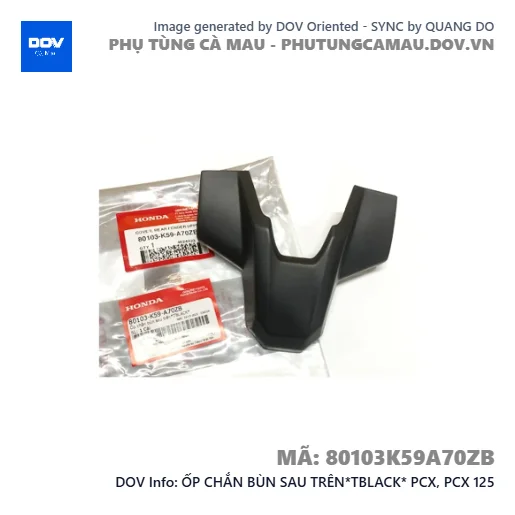 ỐP CHẮN BÙN SAU TRÊN*TBLACK* PCX, PCX 125 — 80103K59A70ZB