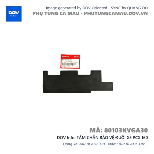 TẤM CHẮN BẢO VỆ ĐUÔI XE PCX 160 — 80103KVGA30