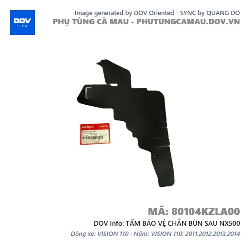 TẤM BẢO VỆ CHẮN BÙN SAU NX500 — 80104KZLA00
