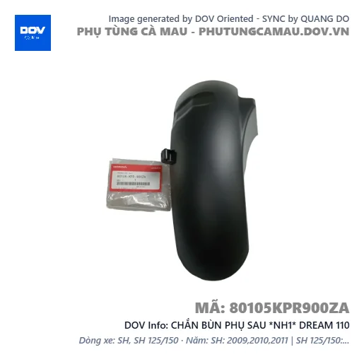CHẮN BÙN PHỤ SAU *NH1* DREAM 110 — 80105KPR900ZA