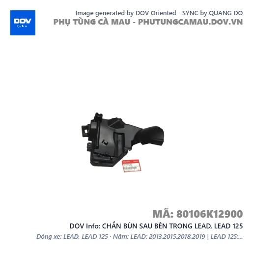 CHẮN BÙN SAU BÊN TRONG LEAD, LEAD 125 — 80106K12900