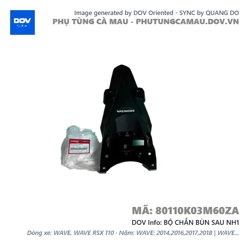 BỘ CHẮN BÙN SAU NH1  — 80110K03M60ZA