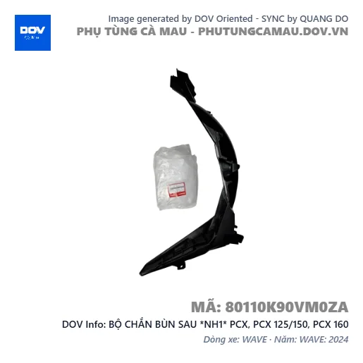 BỘ CHẮN BÙN SAU *NH1* PCX, PCX 125/150, PCX 160 — 80110K90VM0ZA