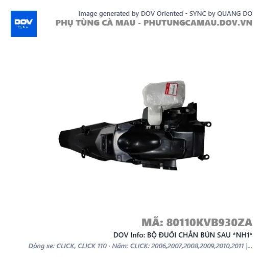BỘ ĐUÔI CHẮN BÙN SAU *NH1* — 80110KVB930ZA