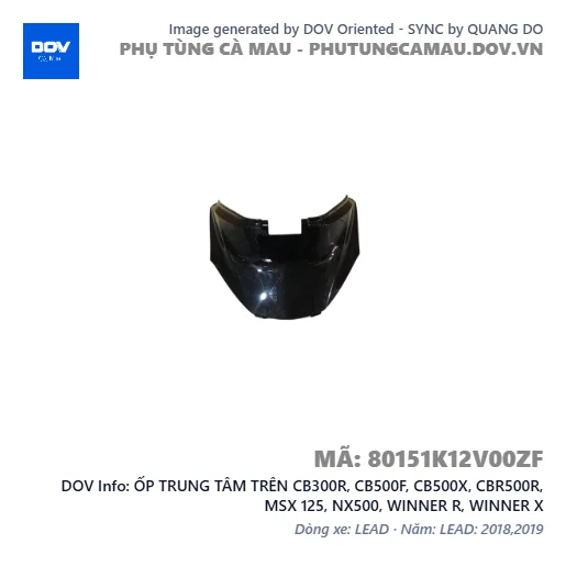 ỐP TRUNG TÂM TRÊN CB300R, CB500F, CB500X, CBR500R, MSX 125, NX500, WINNER R, WINNER X — 80151K12V00ZF