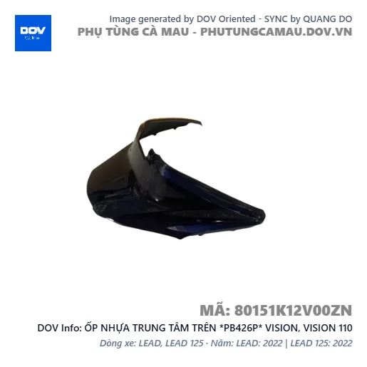 ỐP NHỰA TRUNG TÂM TRÊN *PB426P* VISION, VISION 110 — 80151K12V00ZN