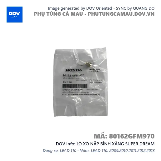 LÒ XO NẮP BÌNH XĂNG SUPER DREAM — 80162GFM970