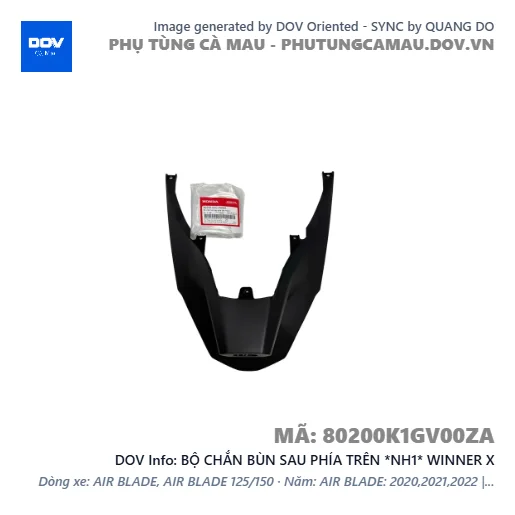 BỘ CHẮN BÙN SAU PHÍA TRÊN *NH1* WINNER X — 80200K1GV00ZA