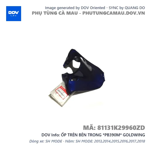 ỐP TRÊN BÊN TRONG *PB390M* GOLDWING — 81131K29960ZD