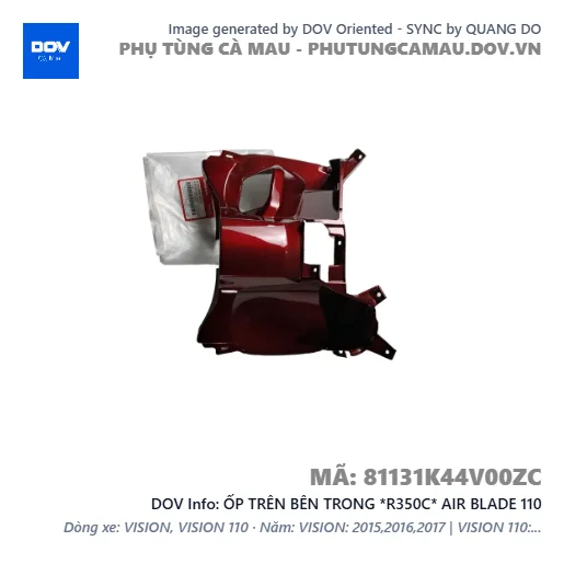 ỐP TRÊN BÊN TRONG *R350C* AIR BLADE 110 — 81131K44V00ZC