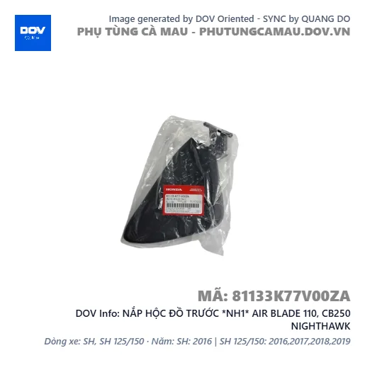 NẮP HỘC ĐỒ TRƯỚC *NH1* AIR BLADE 110, CB250 NIGHTHAWK — 81133K77V00ZA