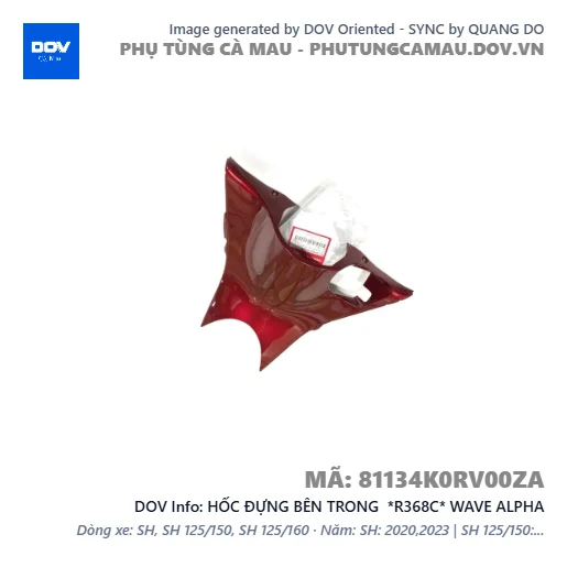 HỐC ĐỰNG BÊN TRONG  *R368C* WAVE ALPHA — 81134K0RV00ZA