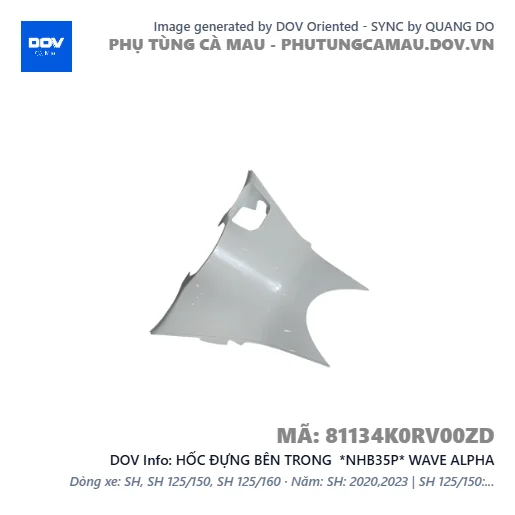HỐC ĐỰNG BÊN TRONG  *NHB35P* WAVE ALPHA — 81134K0RV00ZD
