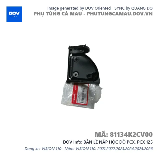 BẢN LỀ NẮP HỘC ĐỒ PCX, PCX 125 — 81134K2CV00