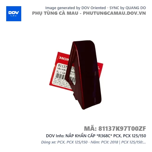 NẮP KHẨN CẤP *R368C* PCX, PCX 125/150 — 81137K97T00ZF