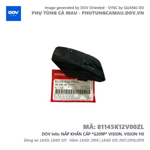 NẮP KHẨN CẤP *G209P* VISION, VISION 110 — 81145K12V00ZL