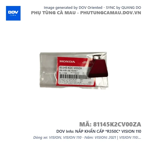 NẮP KHẨN CẤP *R350C* VISION 110 — 81145K2CV00ZA