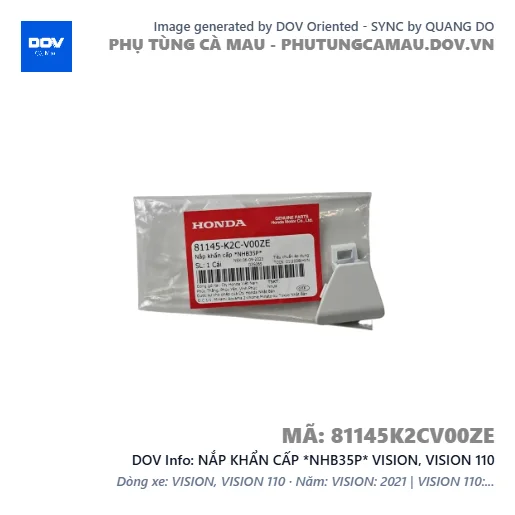 NẮP KHẨN CẤP *NHB35P* VISION, VISION 110 — 81145K2CV00ZE