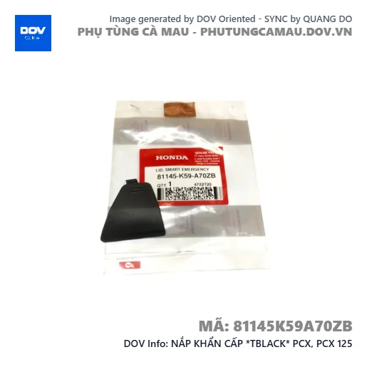 NẮP KHẨN CẤP *TBLACK* PCX, PCX 125 — 81145K59A70ZB