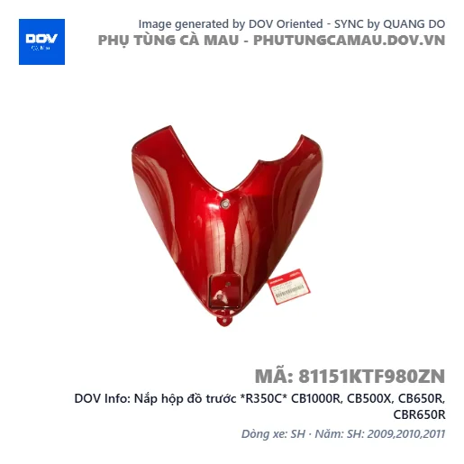 Nắp hộp đồ trước *R350C* CB1000R, CB500X, CB650R, CBR650R — 81151KTF980ZN