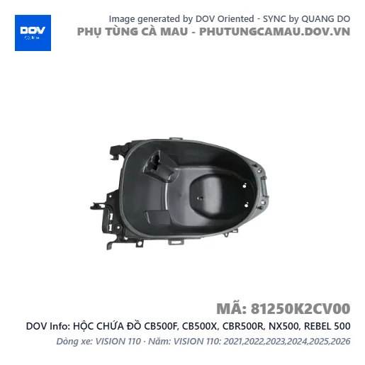 HỘC CHỨA ĐỒ CB500F, CB500X, CBR500R, NX500, REBEL 500 — 81250K2CV00