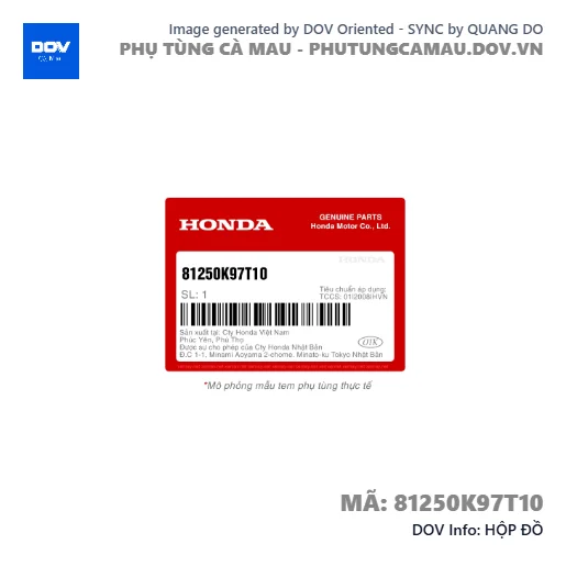 HỘP ĐỒ  — 81250K97T10