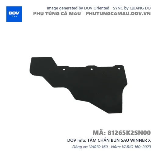 TẤM CHẮN BÙN SAU WINNER X — 81265K2SN00