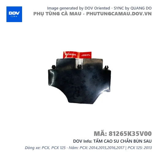 TẤM CAO SU CHẮN BÙN SAU — 81265K35V00