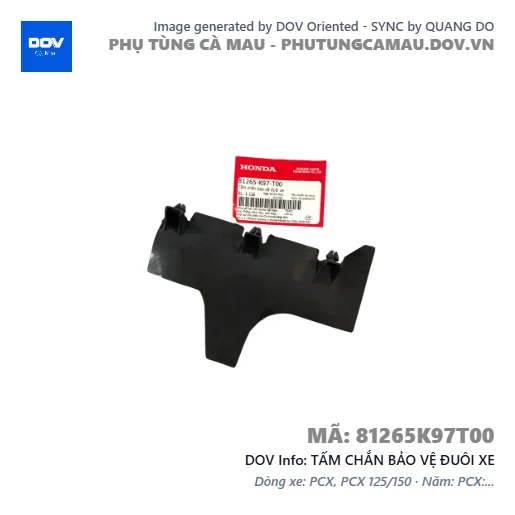 TẤM CHẮN BẢO VỆ ĐUÔI XE  — 81265K97T00