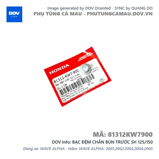 BẠC ĐỆM CHẮN BÙN TRƯỚC SH 125/150 — 81312KW7900