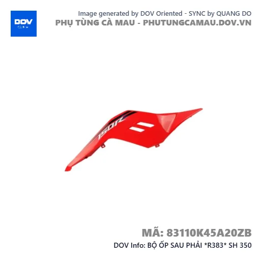 BỘ ỐP SAU PHẢI *R383* SH 350 — 83110K45A20ZB