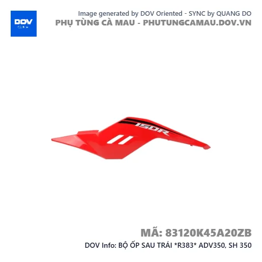 BỘ ỐP SAU TRÁI *R383* ADV350, SH 350 — 83120K45A20ZB