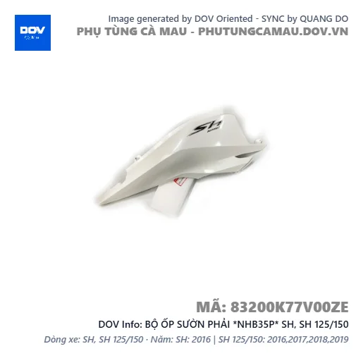 BỘ ỐP SƯỜN PHẢI *NHB35P* SH, SH 125/150 — 83200K77V00ZE